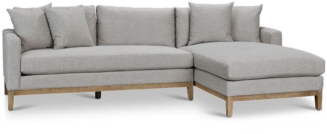 Emma Gray Fabric Right Chaise Sectional