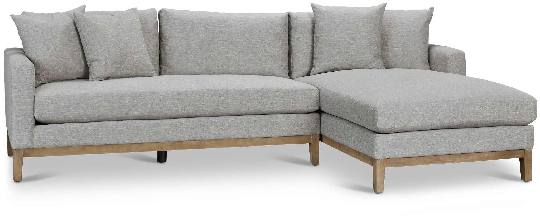 Emma Gray Fabric Right Chaise Sectional Emma Gray Fabric Right Chaise Sectional