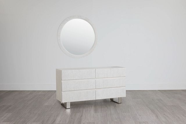 Costa White Dresser & Mirror