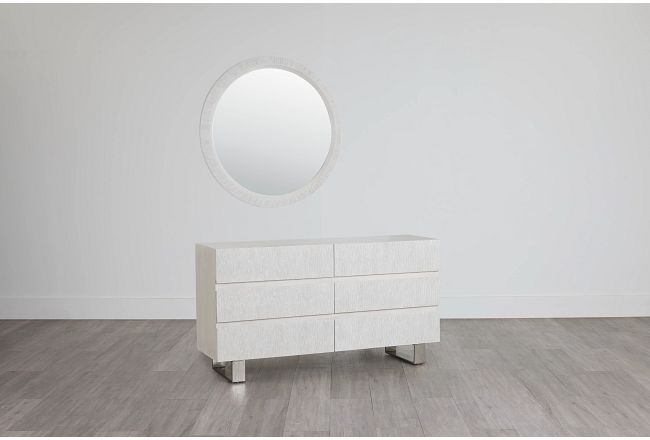 Costa White Dresser & Mirror