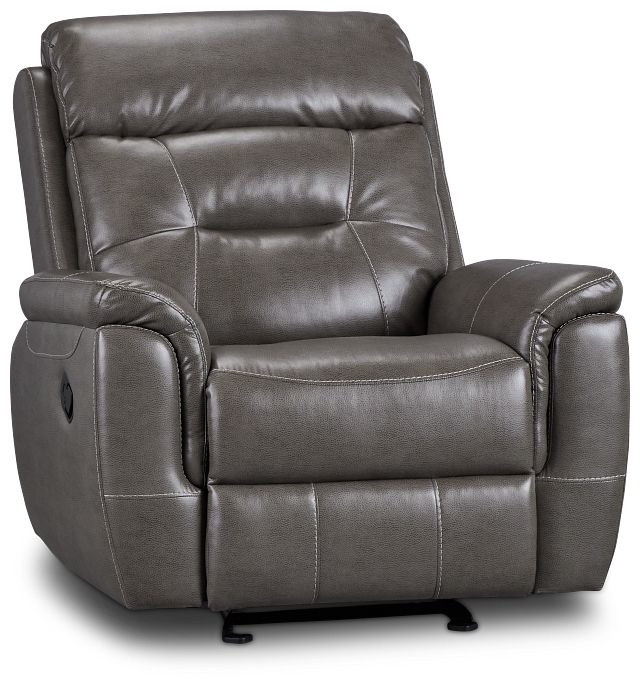 Toby2 Dark Taupe Micro Recliner