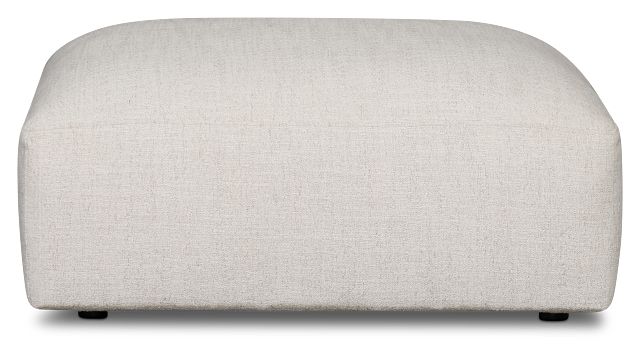Baylor Light Beige Fabric Ottoman