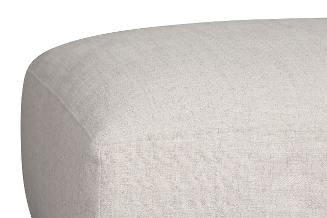 Baylor Light Beige Fabric Ottoman