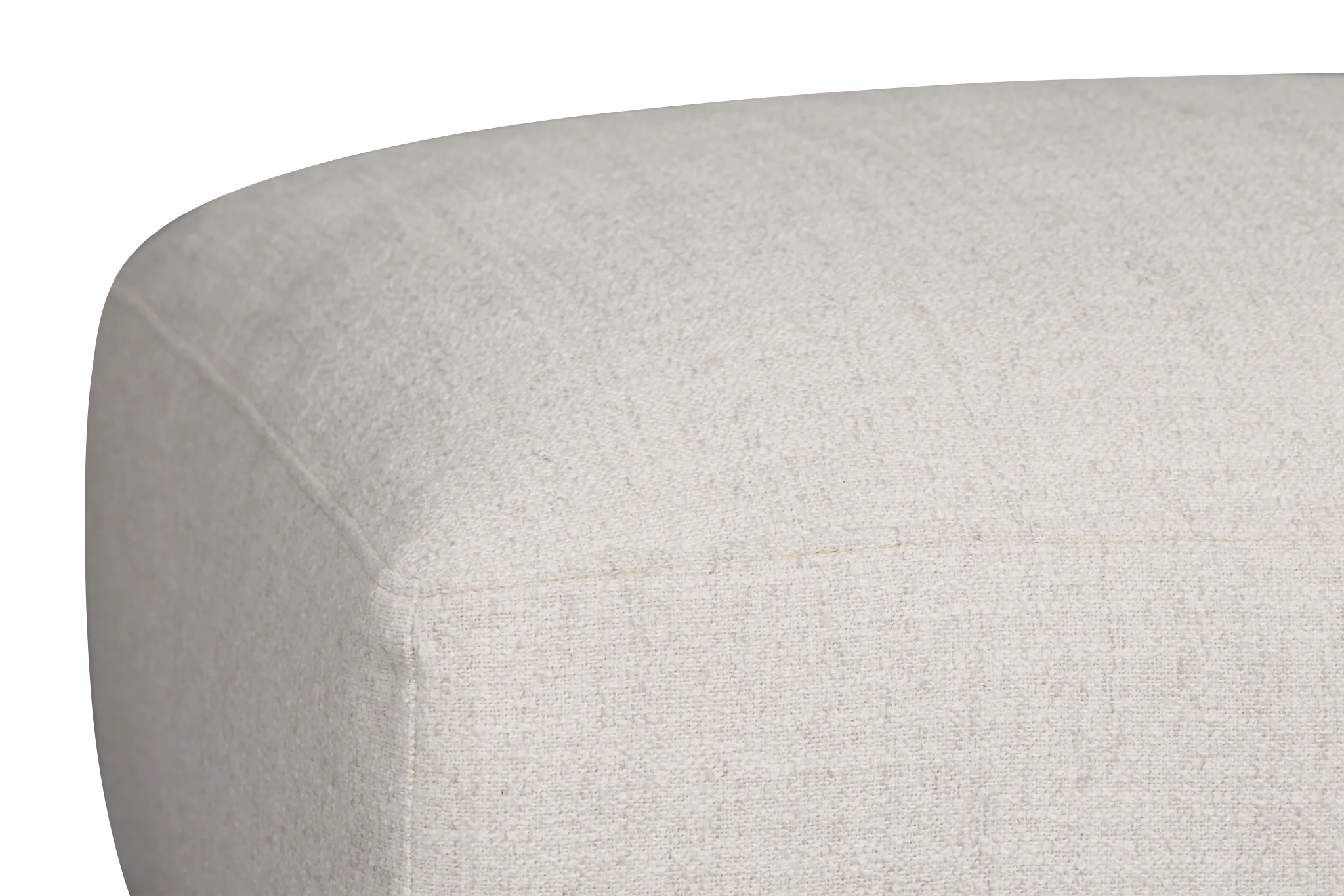 Baylor Light Beige Fabric Ottoman