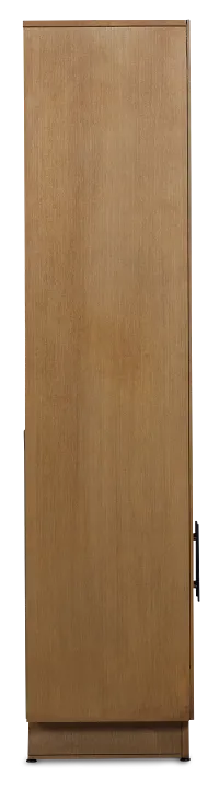 Richmond Light Tone 80" Door Pier Entertainment Wall With Fireplace