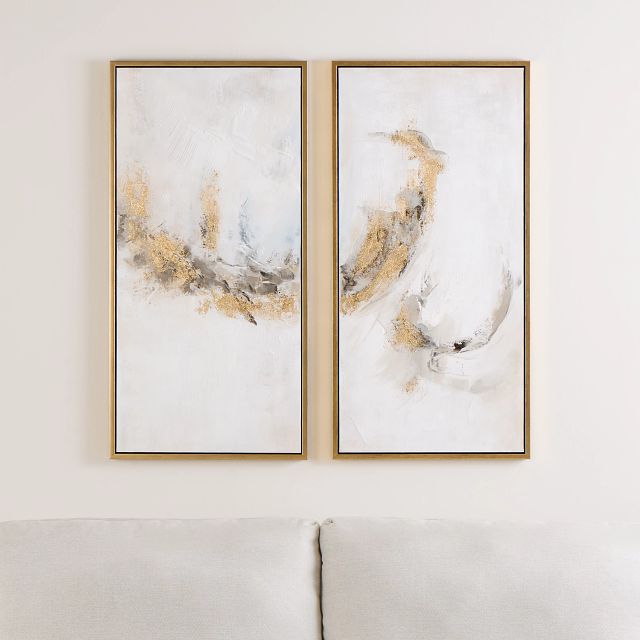 Archie Ivory Canvas Wall Art