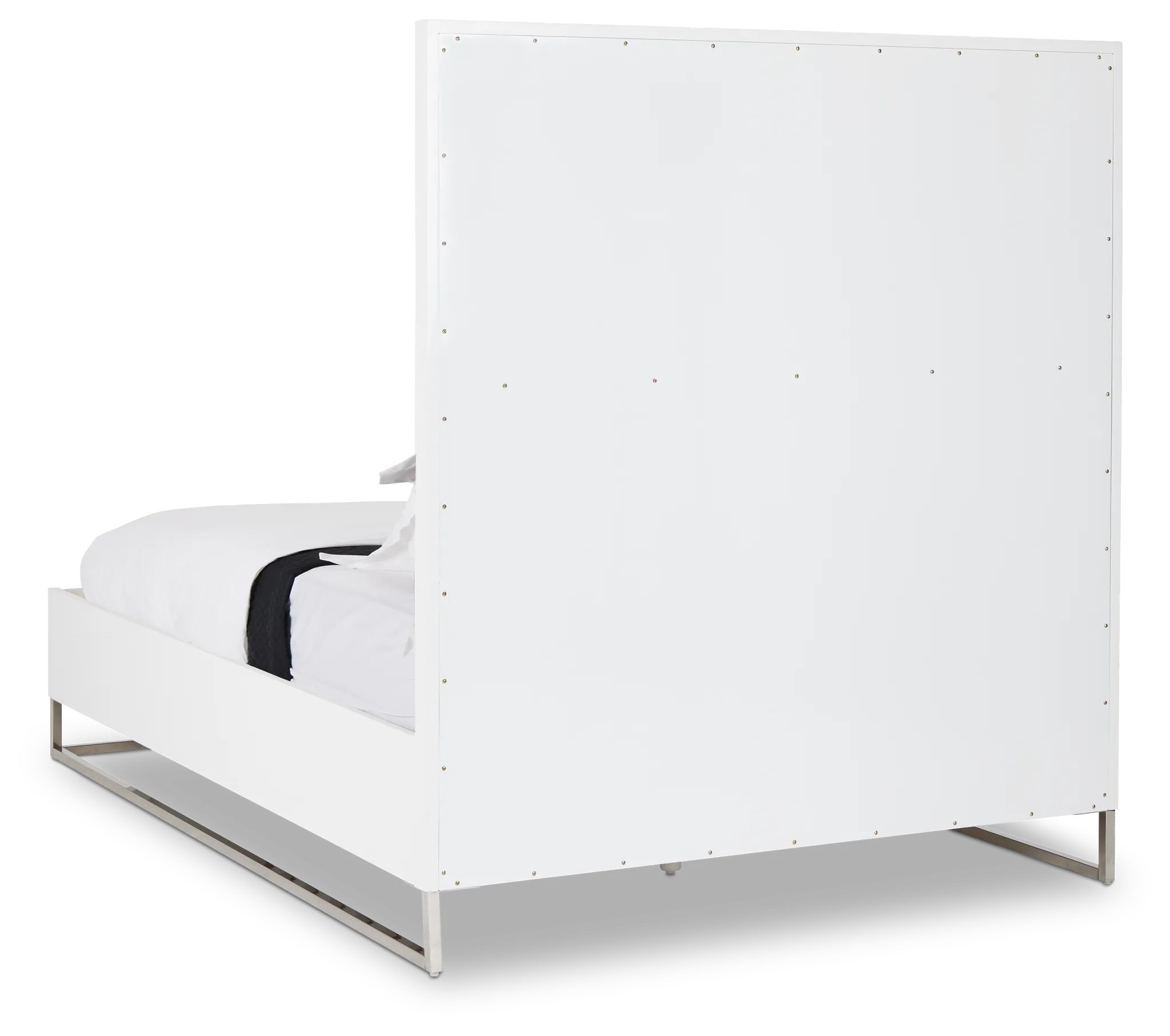 Miami White Uph Platform Bed