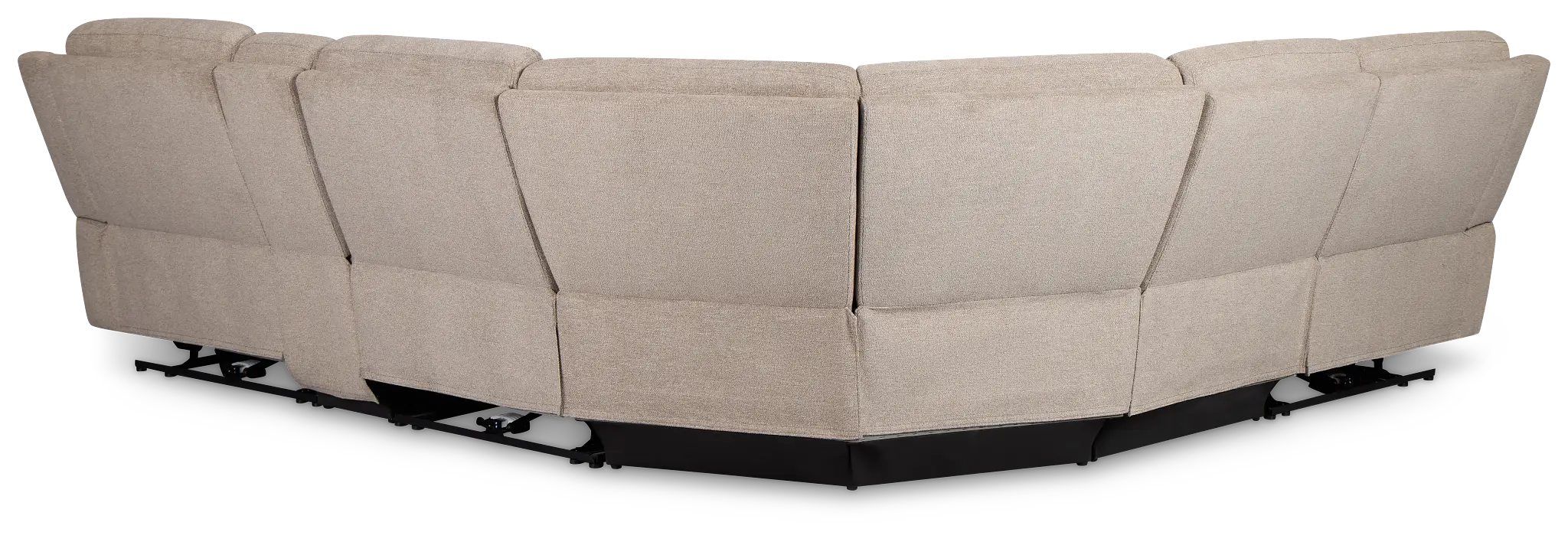 Walker Beige Fabric Medium Triple Power 2-arm Sectional Walker Beige Fabric Medium Triple Power 2-arm Sectional