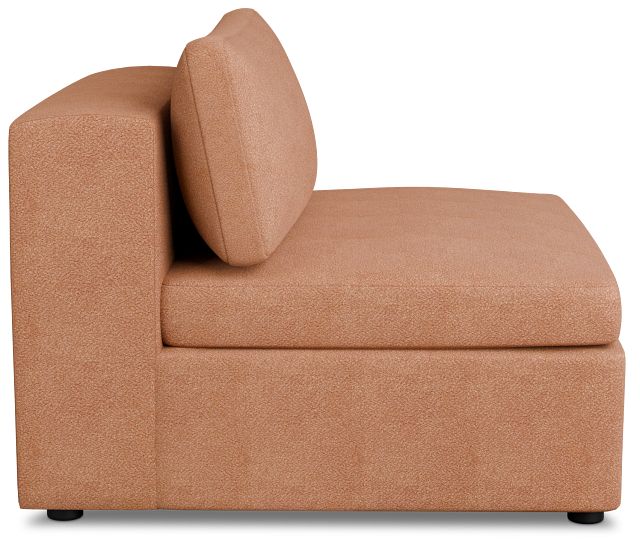 Destin Sutton Orange Fabric Armless Chair