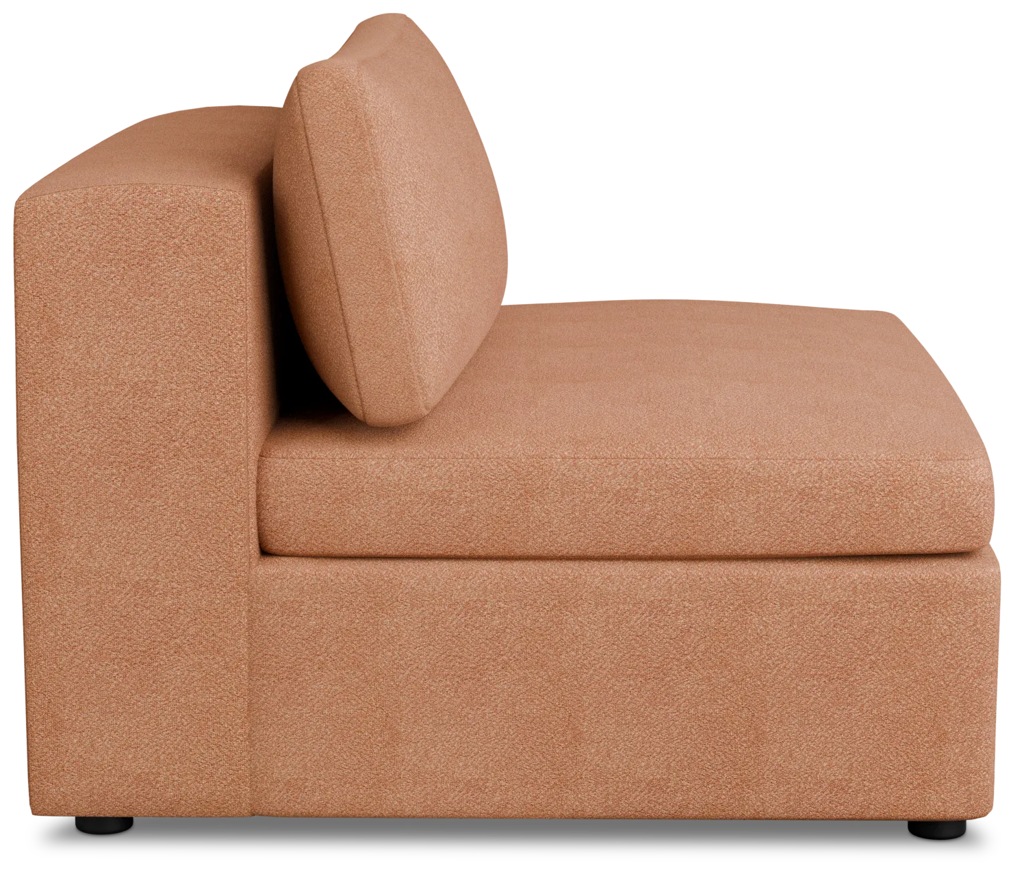 Destin Sutton Orange Fabric Armless Chair