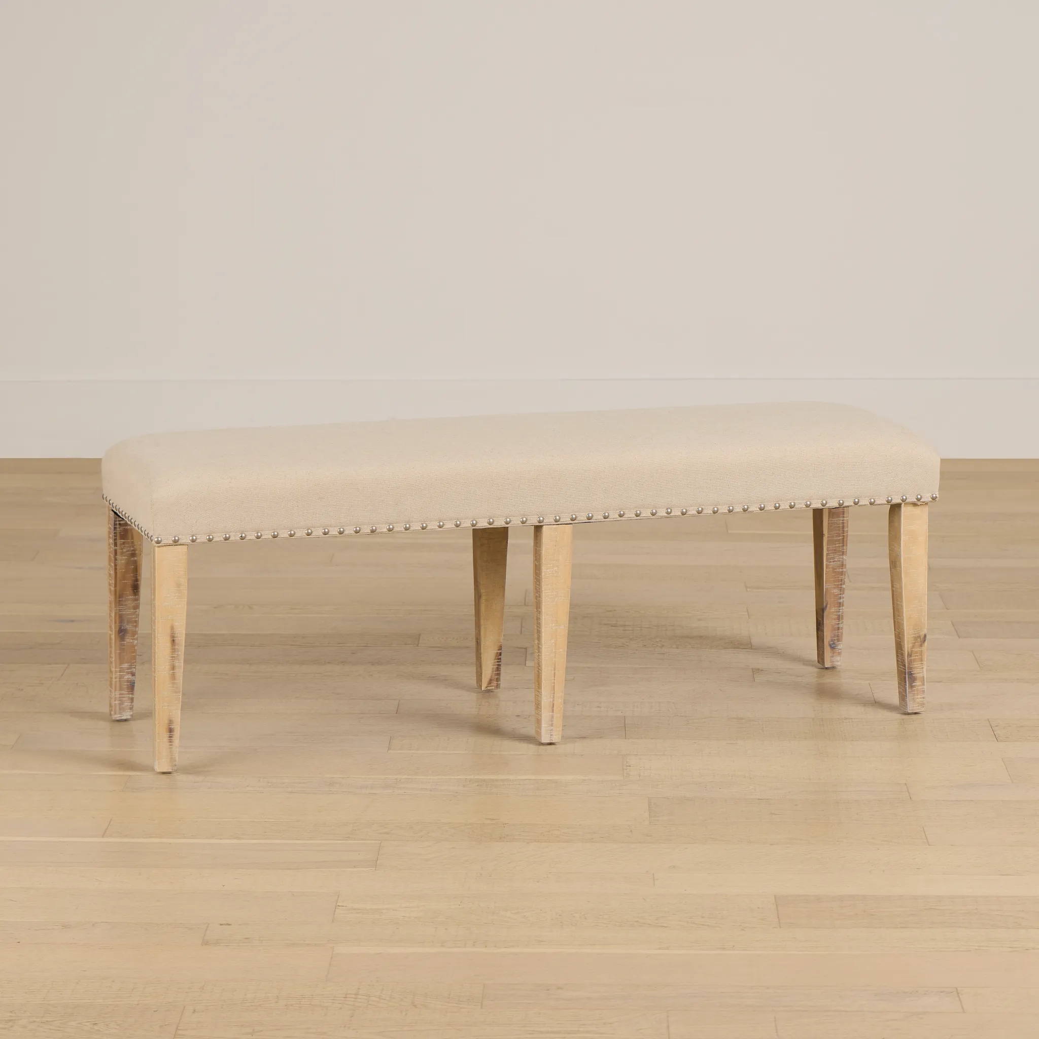 Joplin Light Tone Upholstered Dining Bench