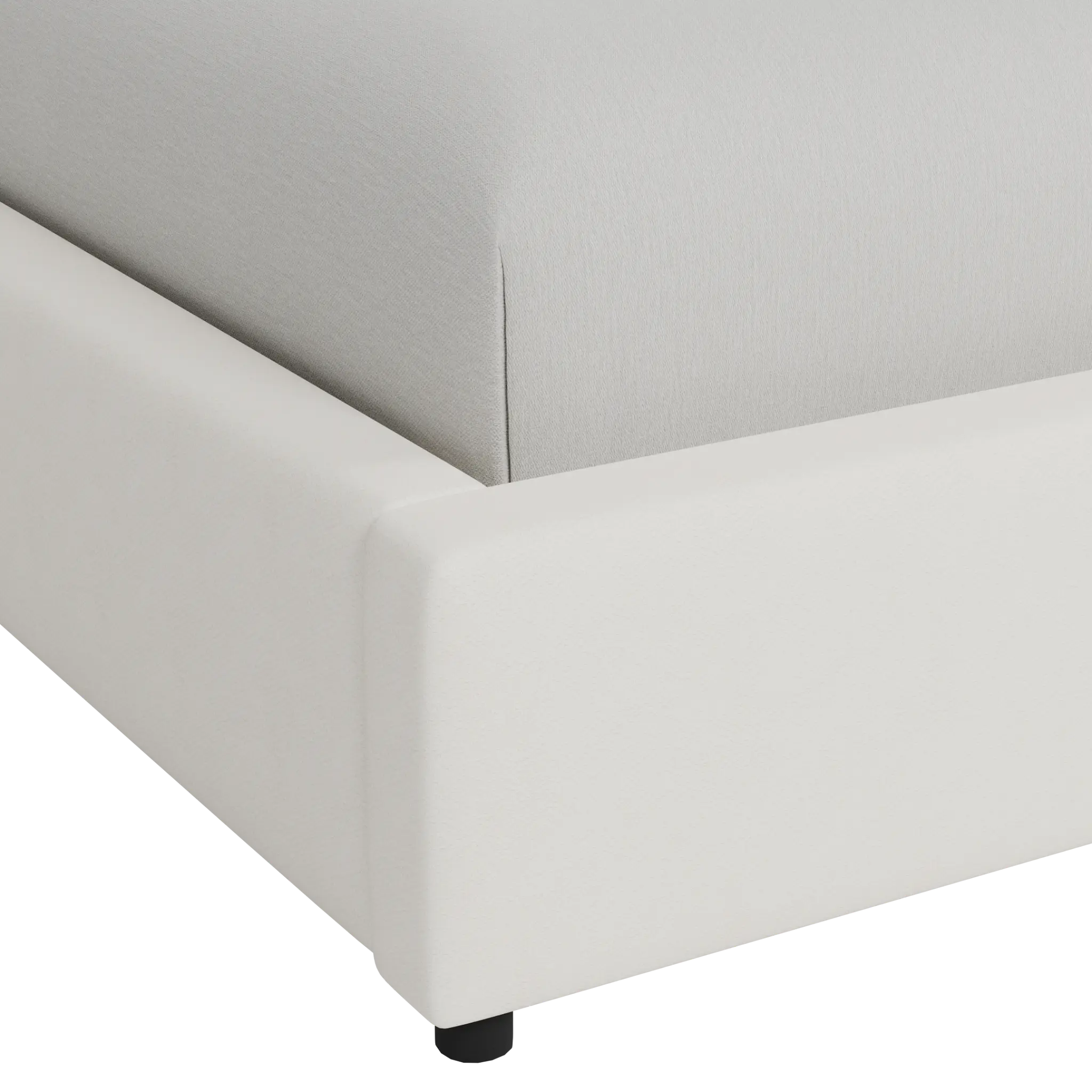 Grayton Gellar White 44" Upholstered Platform Bed Grayton Gellar White 44" Upholstered Platform Bed