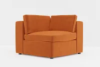 Destin Joya Orange Velvet Corner Chair