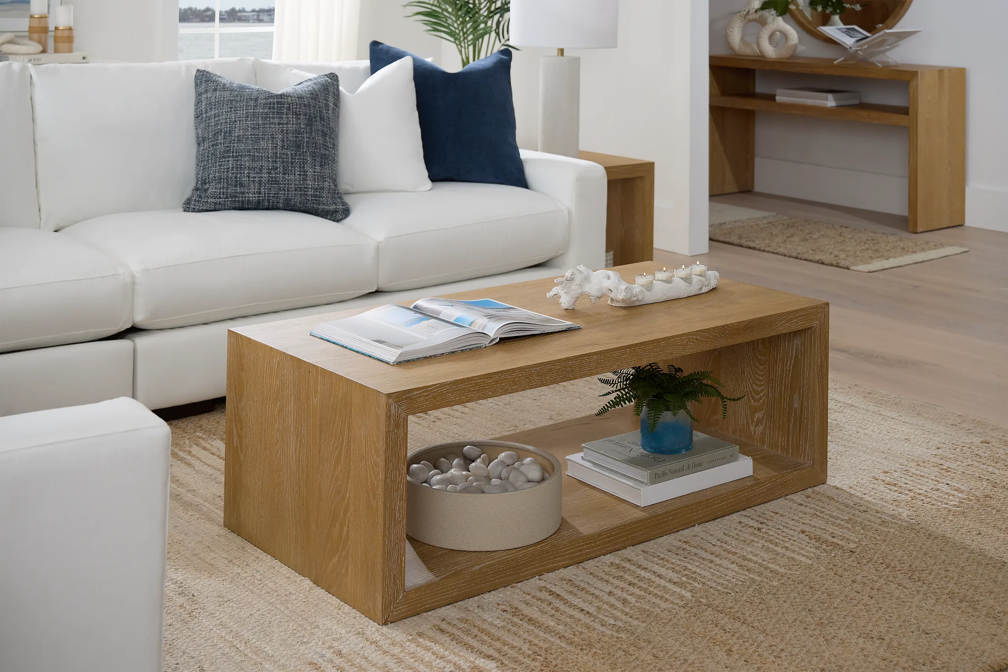Nantucket Light Tone Open Coffee Table