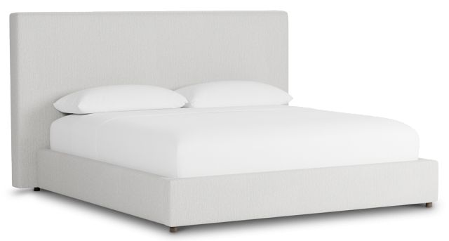 Grayton Delray Pewter 54" Upholstered Platform Bed