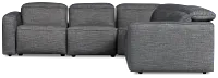 Ryland Dark Gray Fabric Small Two-arm Power Reclining Sectional