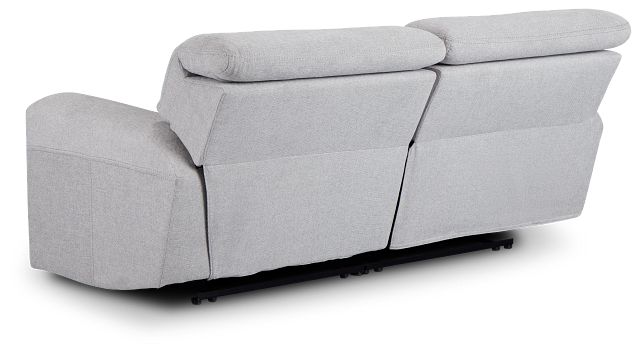 Callum Light Gray Fabric Reclining Sofa