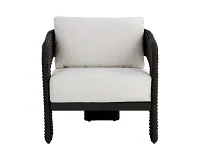 Anya Black Ivory Accent Chair