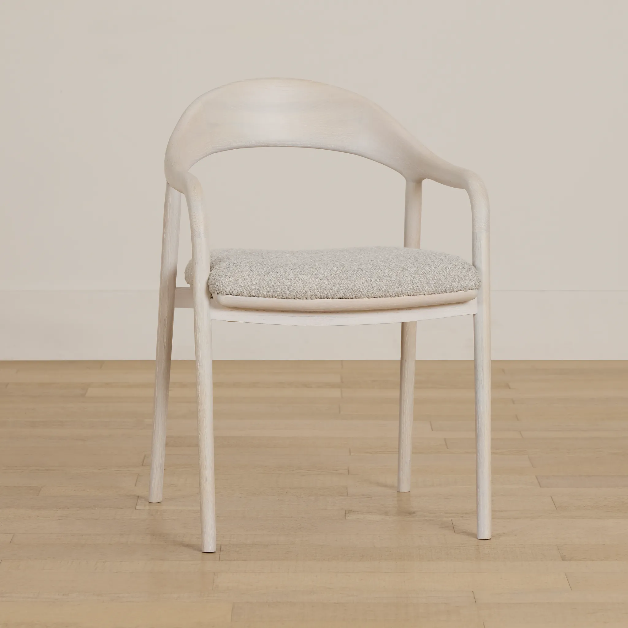 Gables White Upholstered Arm Chair