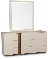 Brasilia Light Beige Dresser & Mirror