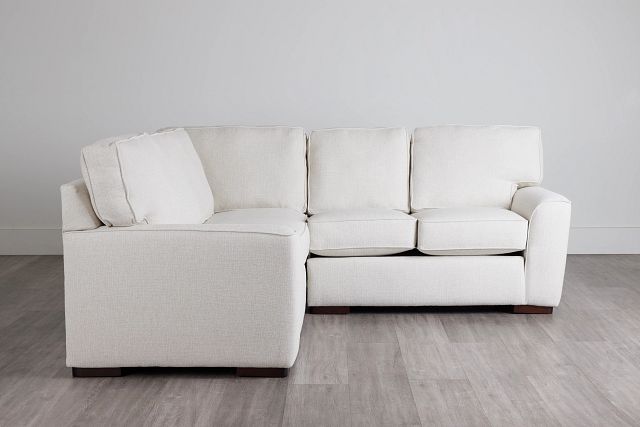 Austin White Fabric Small Two-arm Sectional (2)