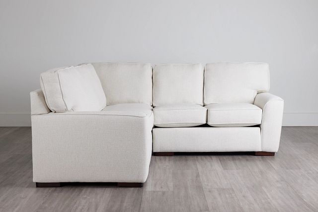 Austin White Fabric Small Two-arm Sectional