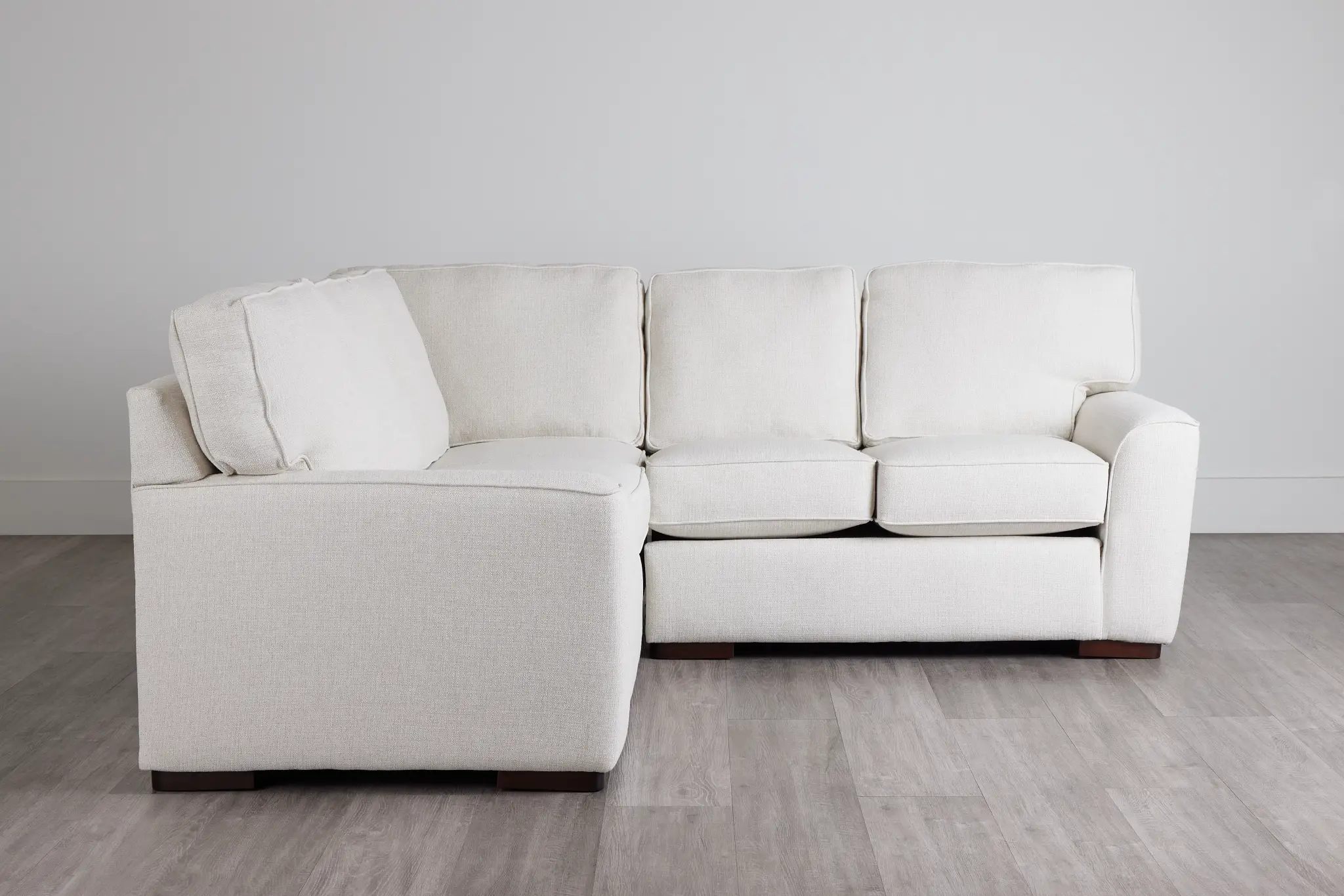 Austin White Fabric Small Two-arm Sectional Austin White Fabric Small Two-arm Sectional
