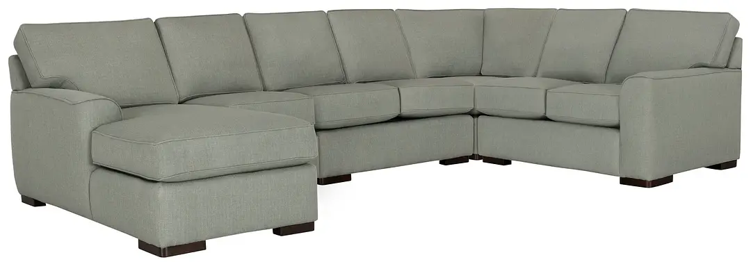Austin Green Fabric Large Left Chaise Sectional Austin Green Fabric Large Left Chaise Sectional