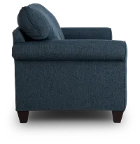 Cameron Blue Fabric Loveseat