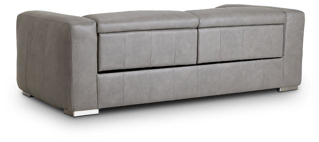 Copa Gray Leather Power Reclining Sofa