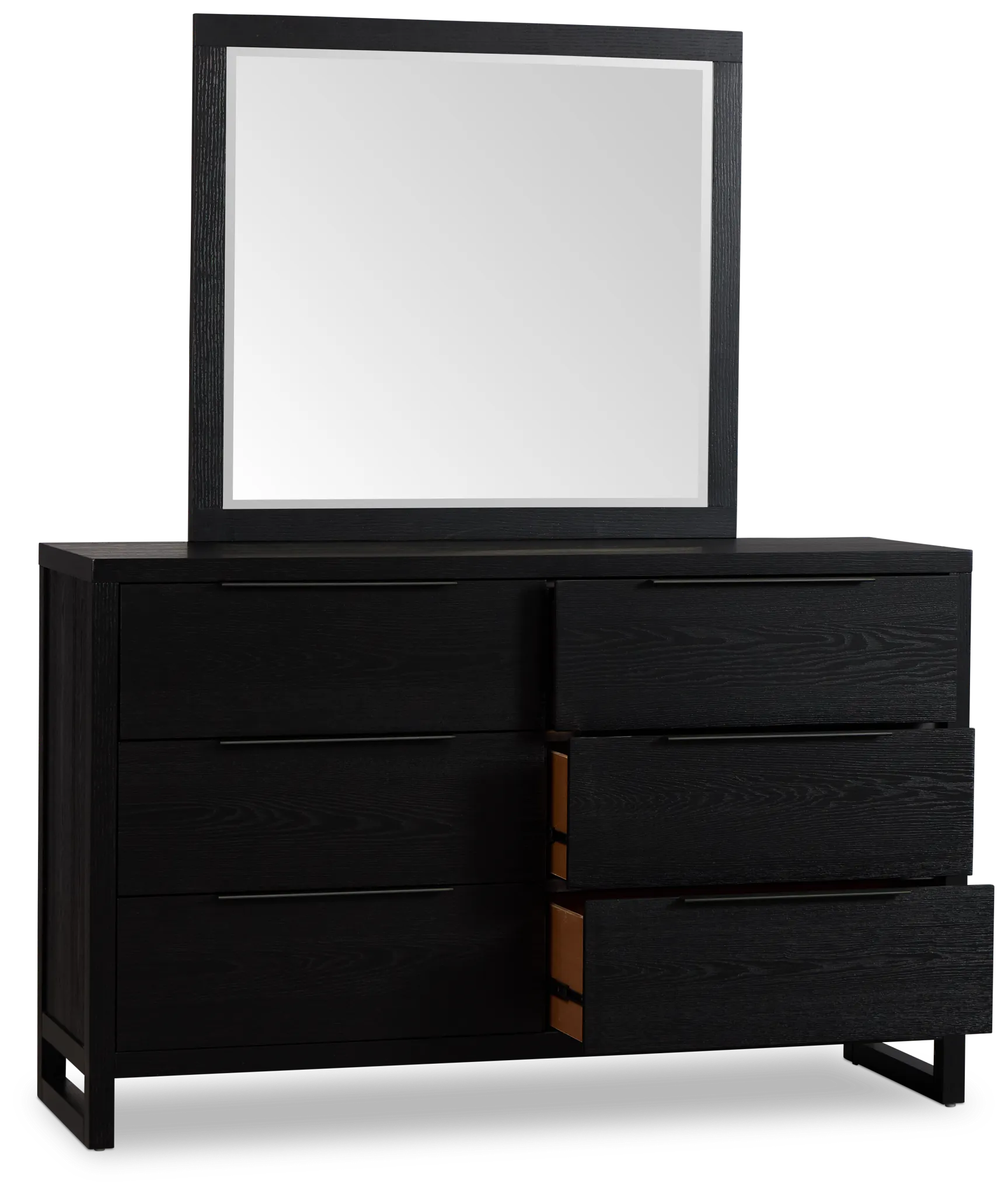 Williamsburg Black Dresser & Mirror