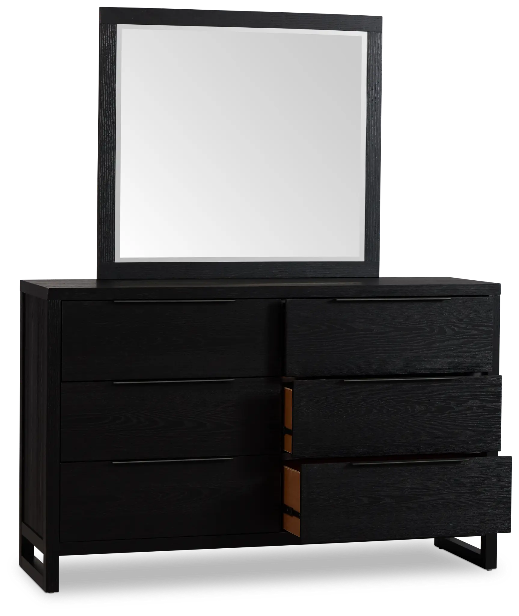 Williamsburg Black Dresser & Mirror Williamsburg Black Dresser & Mirror