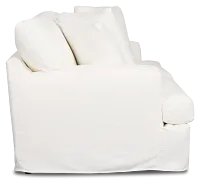 Marren White Fabric Sofa