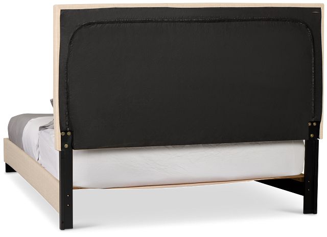 Flagler Beige Uph Panel Bed