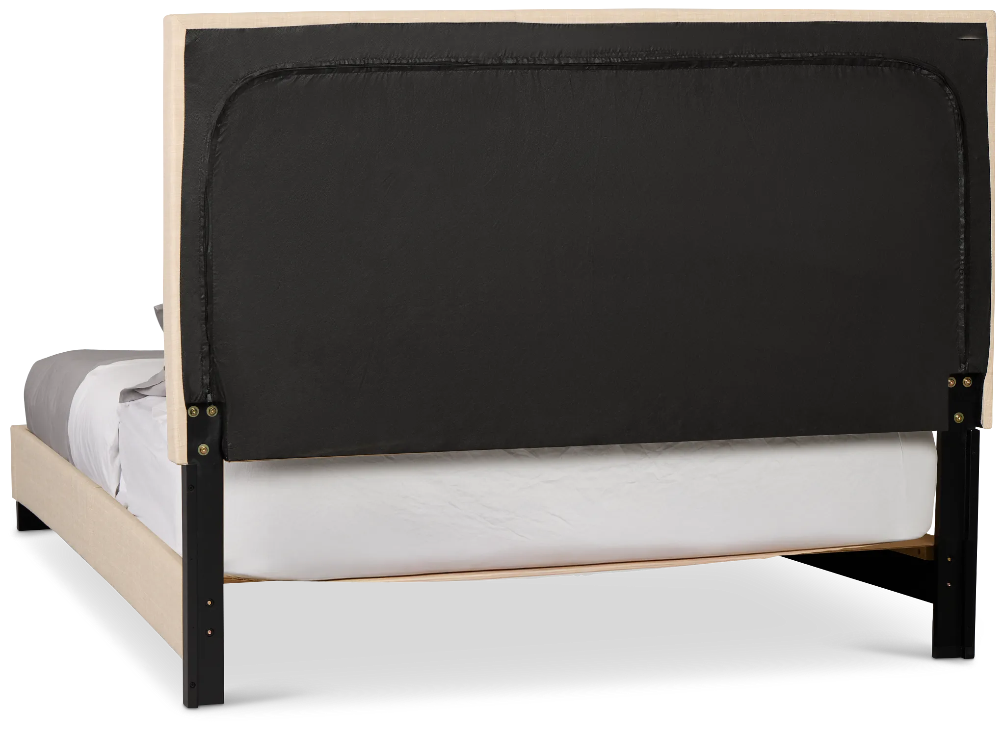 Flagler Beige Uph Panel Bed