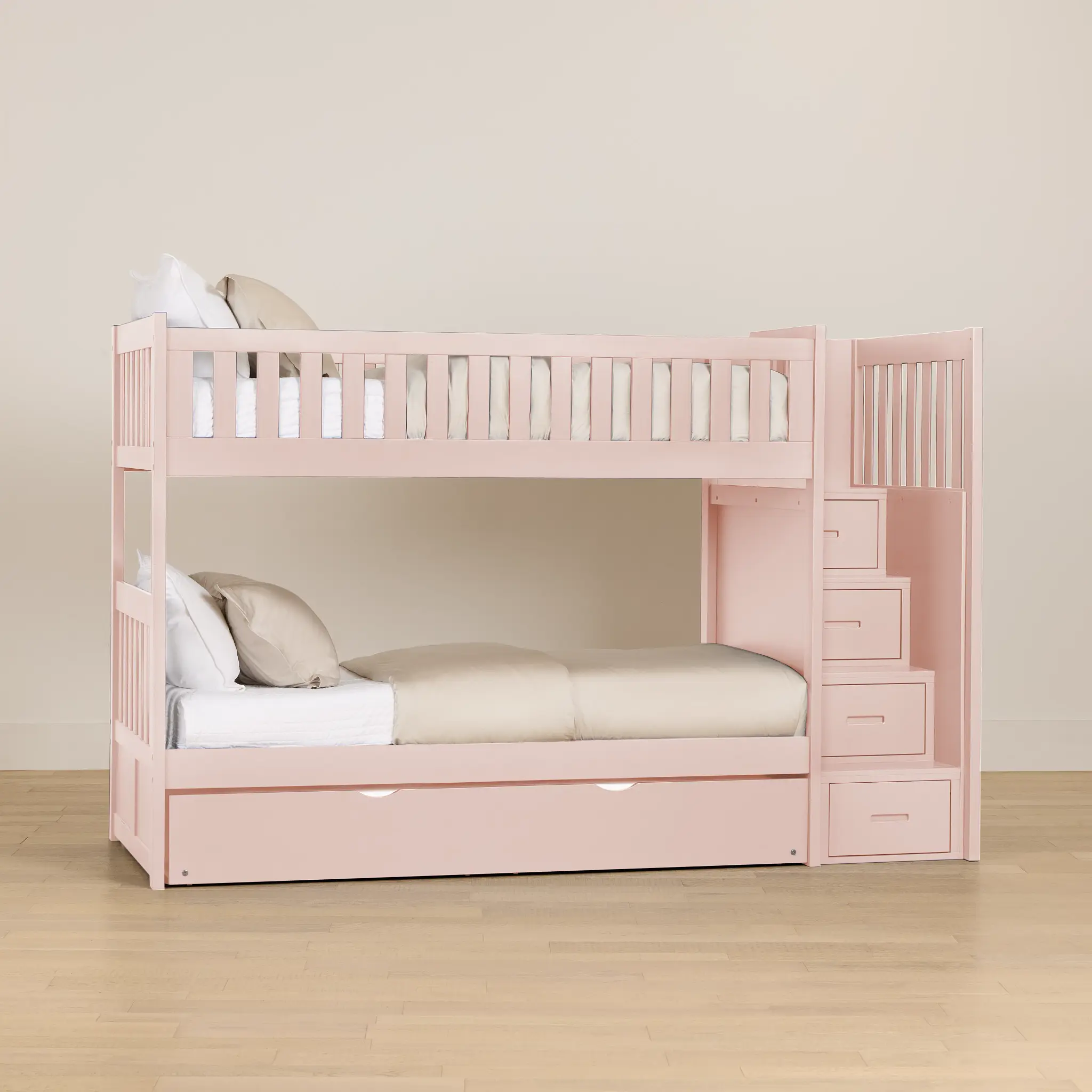 Charleston Pink Step Trundle Bunk Bed Charleston Pink Step Trundle Bunk Bed