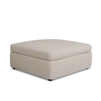 Destin Sutton Beige Fabric Cocktail Ottoman