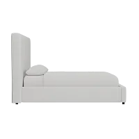 Grayton Delray Pewter 54" Upholstered Platform Bed
