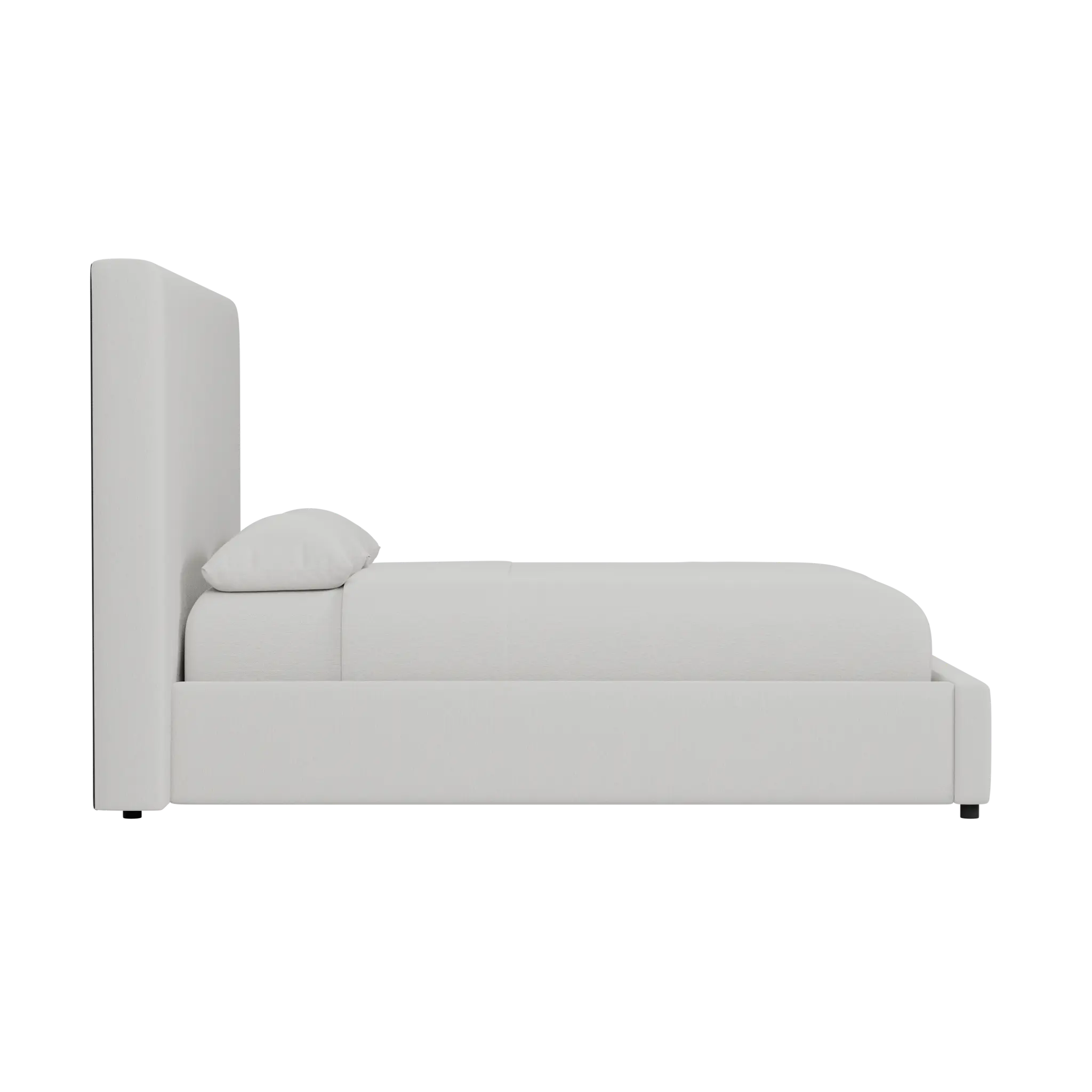 Grayton Delray Pewter 54" Upholstered Platform Bed Grayton Delray Pewter 54" Upholstered Platform Bed