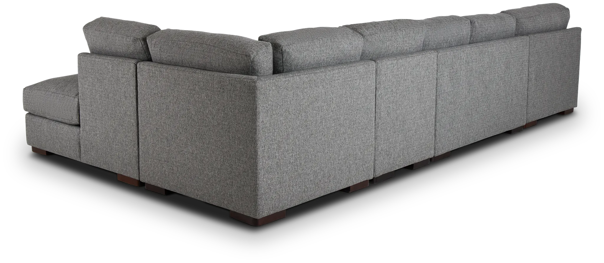 Veronica Dark Gray Down Large Right Bumper Sectional