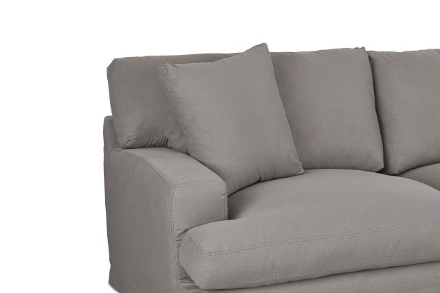 Delilah Gray Fabric Small Two-arm Sectional