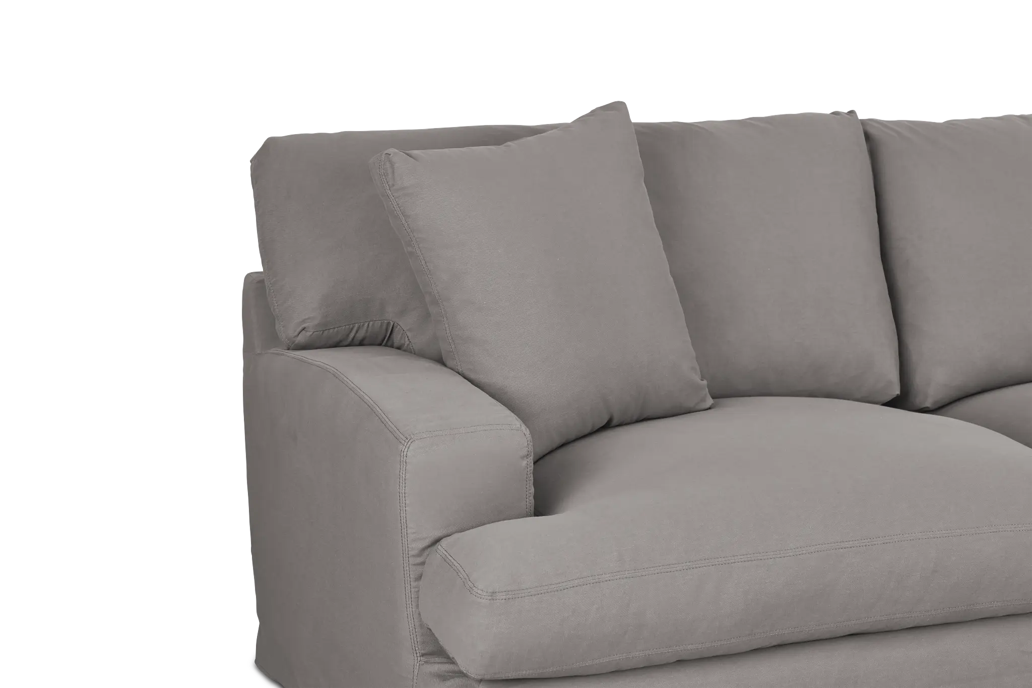 Delilah Gray Fabric Small Two-arm Sectional Delilah Gray Fabric Small Two-arm Sectional
