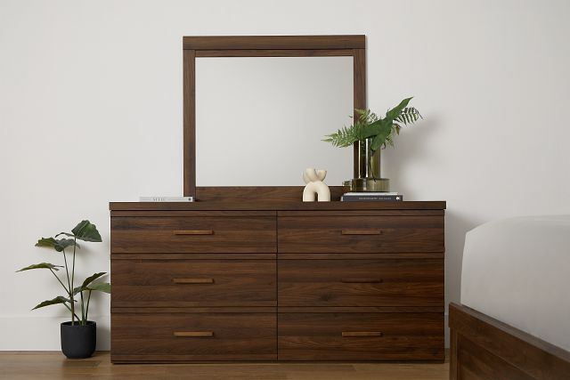 Atlantic Mid Tone Dresser & Mirror