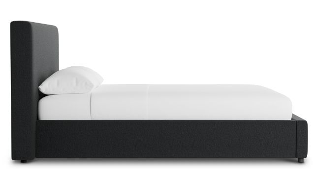 Grayton Elite Black 44" Upholstered Platform Bed