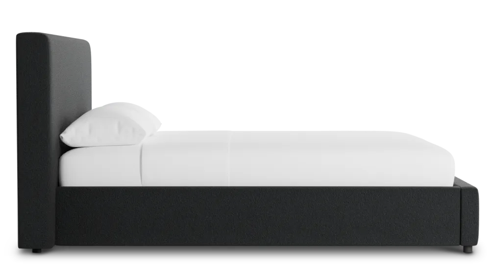 Grayton Elite Black 44" Upholstered Platform Bed