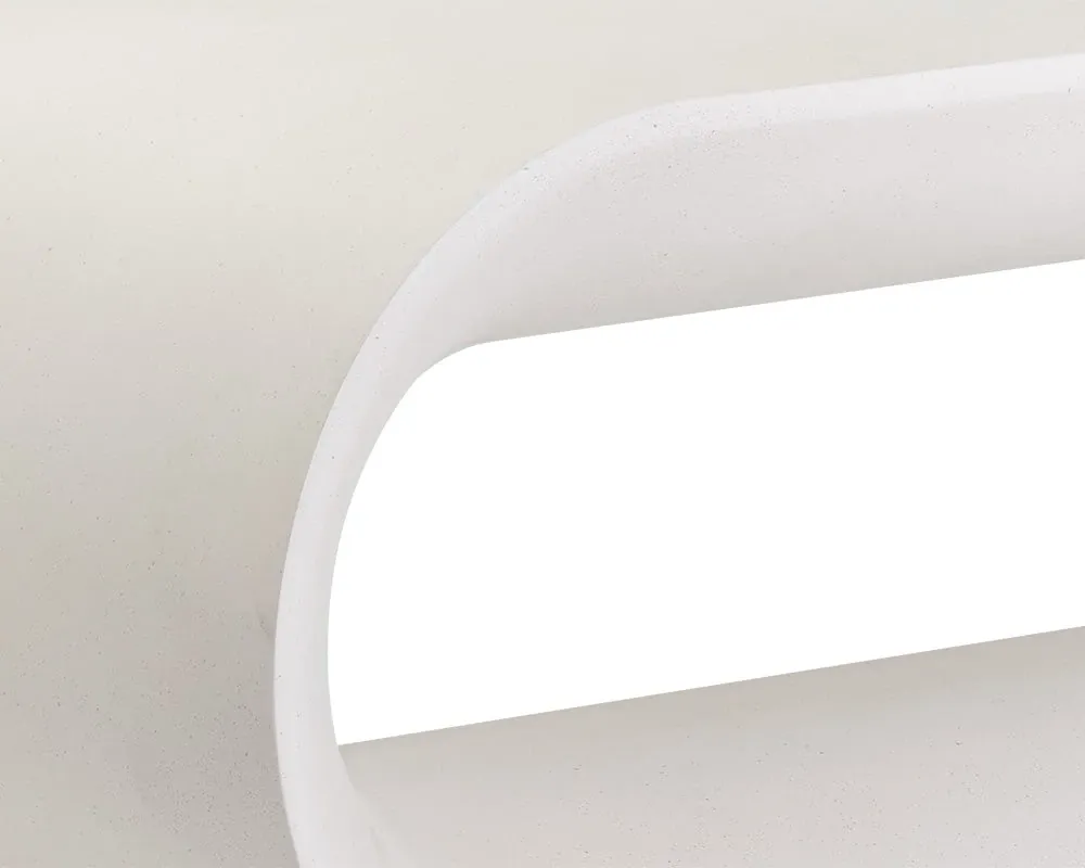 Pierce White Oval Bench