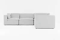 Destin Suave Gray Fabric 5-piece Modular Sectional