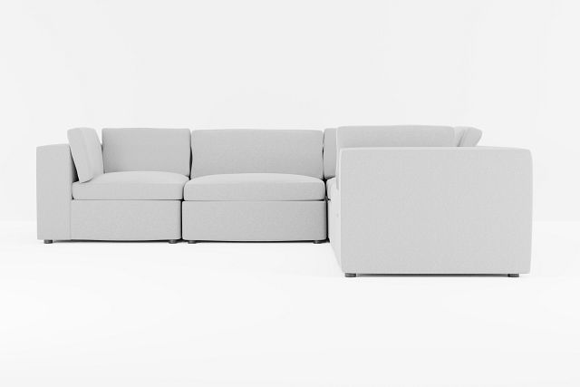 Destin Suave Gray Fabric 5-piece Modular Sectional