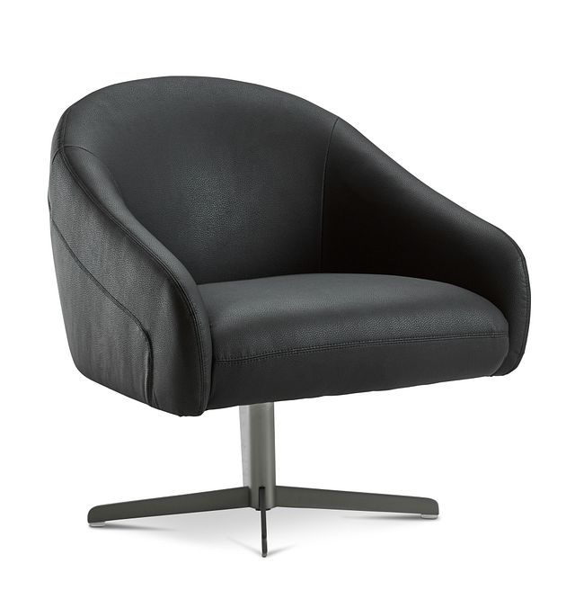 black swivel accent chair