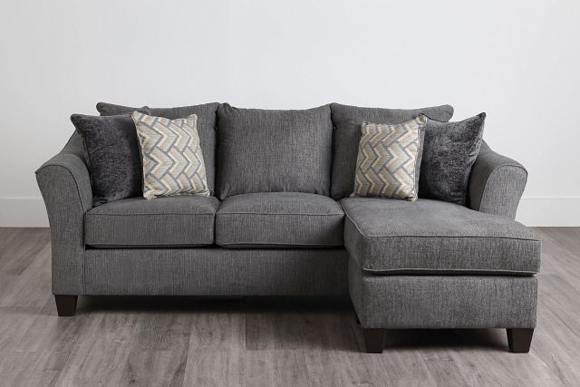 Maggie Dark Gray Fabric Chaise Sectional (0)